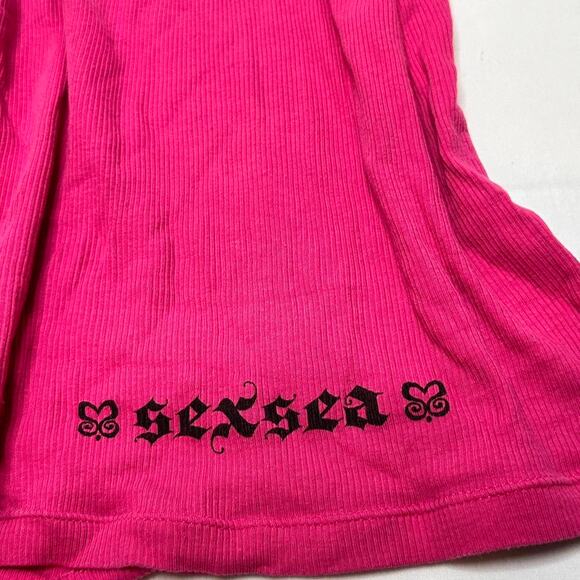 SexSea Size Medium Vintage Pink Y2K 2000s Tank Made With 100% Cotton - Picture 7 of 8